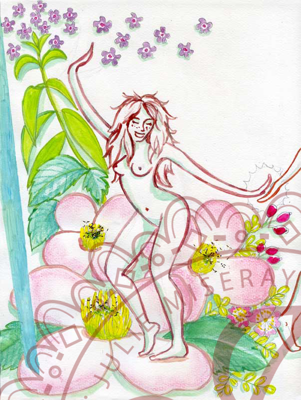 Julie Miseray
Triptyque illustration. Partie 2. Femme épanouie, bien dans son corps.